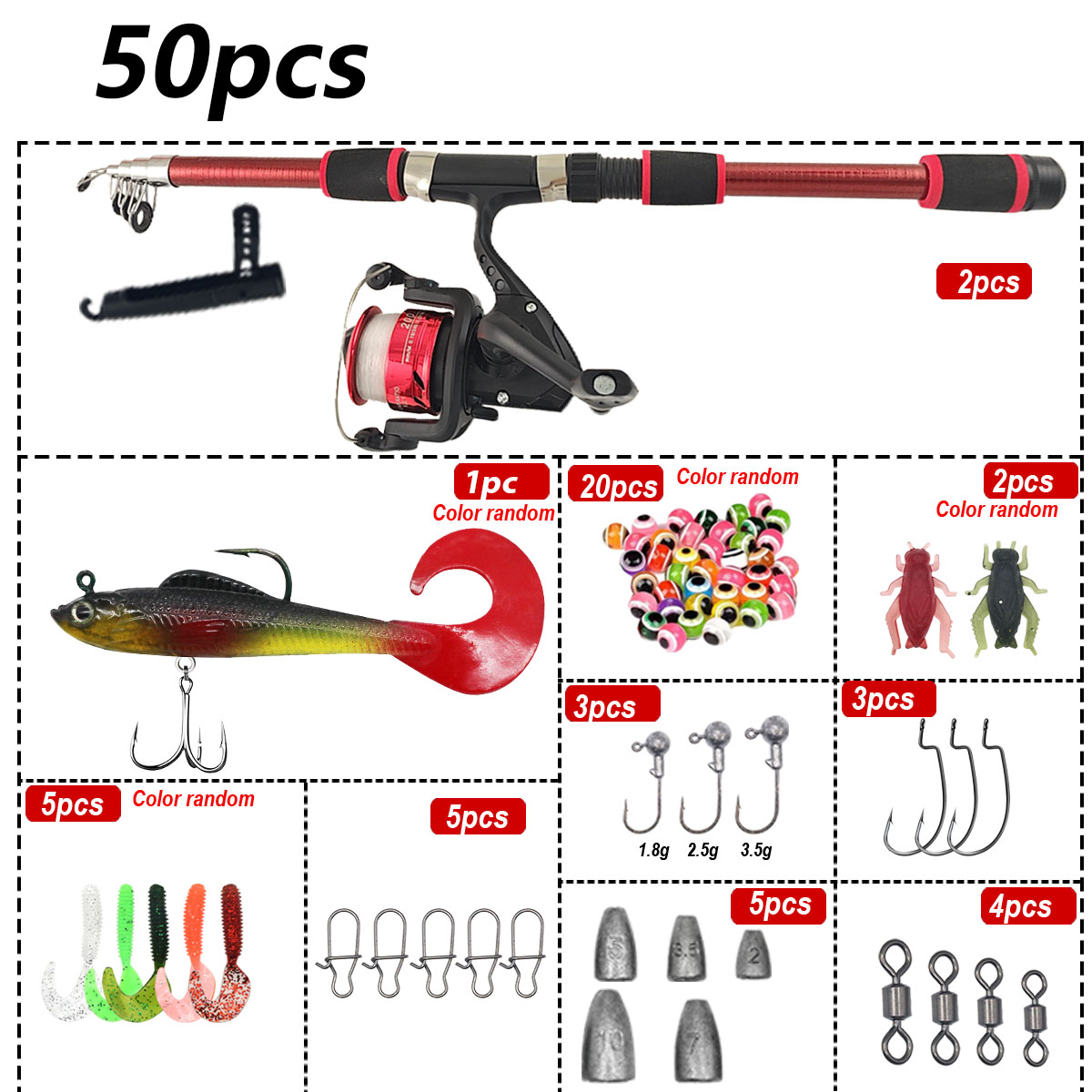 Portable Telescopic Fishing Ro – Spincast Reel recenzja i cena
