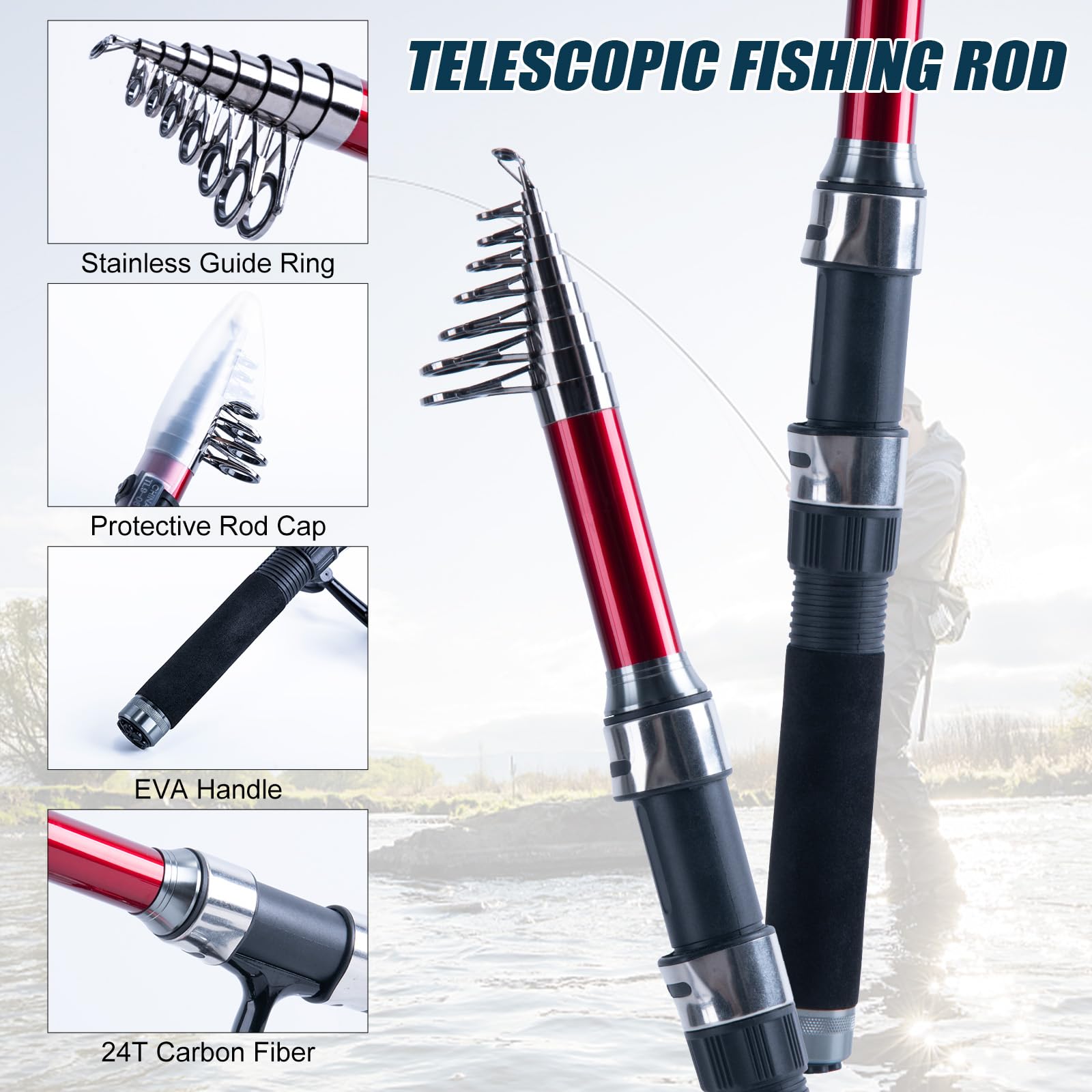 Goture 2Pcs Fishing Rod and 2P – Reel Bag recenzja i cena
